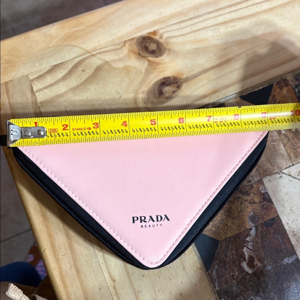 Prada Pink and Black Triangle Beauty Pouch - Picture 10 of 11